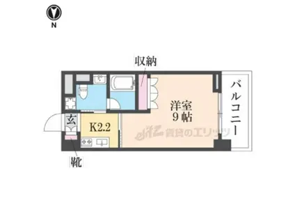 ベルファース尼崎(1K/6階)の間取り写真