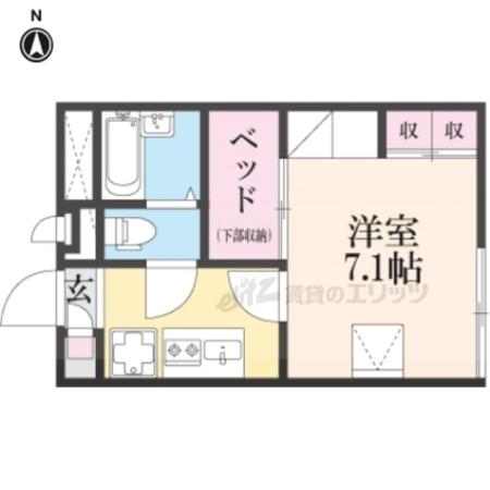 レオパレスK・K(1K/1階)の間取り写真