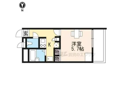 レオパレスZEPHYR(1K/1階)の間取り写真