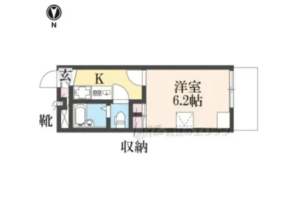 レオパレスZEPHYR(1K/2階)の間取り写真