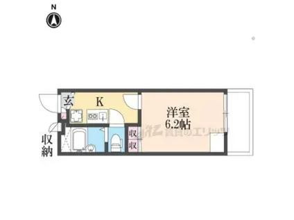 レオパレスエル・ガルテン(1K/2階)の間取り写真