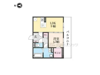 エスタールオーデン(1LDK/2階)の間取り写真