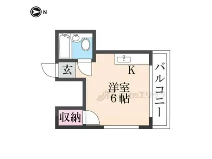 レスターテ(ワンルーム/3階)の間取り写真