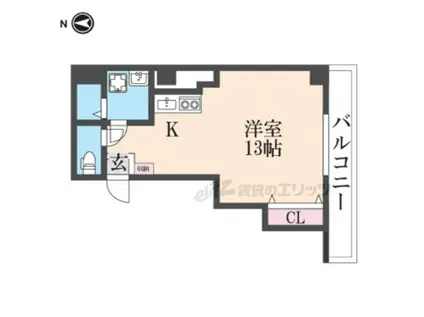 NAKANISHI FIRST BLD(ワンルーム/2階)の間取り写真