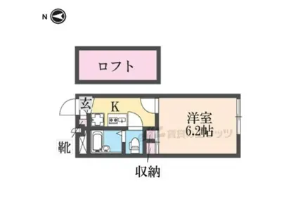 レオパレスハグレー トマツ(1K/2階)の間取り写真