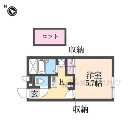 レオパレスみやび(1K/1階)の間取り写真