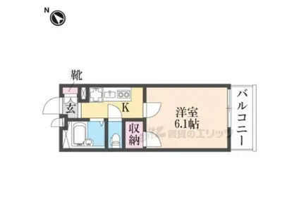 レオパレス武庫南(1K/1階)の間取り写真