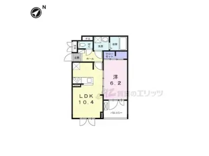 フォーチュンパーク(1LDK/1階)の間取り写真