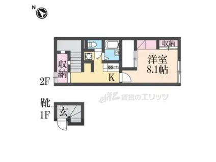 レオパレス東園田(1K/2階)の間取り写真
