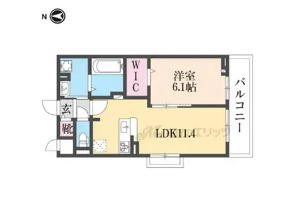 レスパスカルム(1LDK/3階)の間取り写真