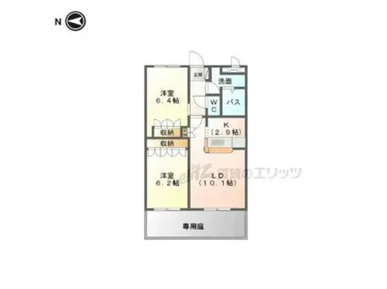 ロワールコート(2LDK/1階)の間取り写真