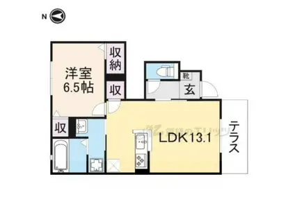 レジデンスUT(1LDK/1階)の間取り写真