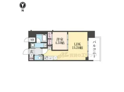 プレジオ永和ASIAN(1LDK/11階)の間取り写真