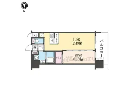 プレジオ永和ASIAN(1LDK/6階)の間取り写真