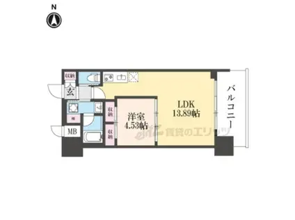 プレジオ永和ASIAN(1LDK/7階)の間取り写真