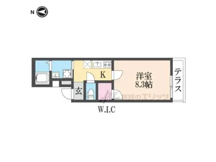 フジパレス若江岩田番館(1K/1階)の間取り写真