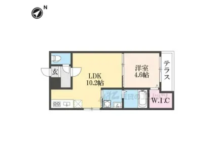 フジパレス東園田公園番館(1LDK/3階)の間取り写真