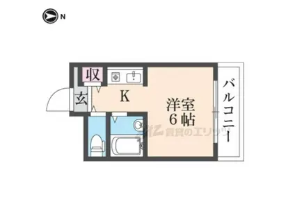 フューチャー21(1K/2階)の間取り写真