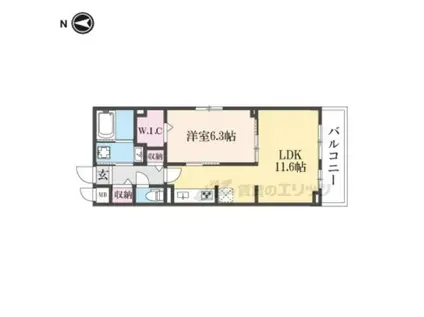 ルーチェ(1LDK/1階)の間取り写真