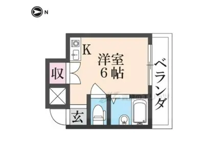 ペントハウス21(ワンルーム/4階)の間取り写真