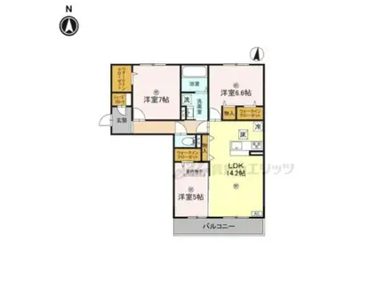 近鉄難波・奈良線 新大宮駅 徒歩18分 3階建 築1年(3LDK/1階)の間取り写真