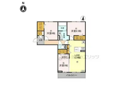 近鉄難波・奈良線 新大宮駅 徒歩18分 3階建 築1年(3LDK/3階)の間取り写真