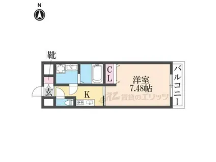 CROUD尼崎(1K/8階)の間取り写真