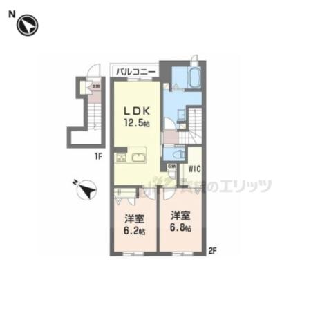 シャーメゾンプレミアス(2LDK/1階)の間取り写真