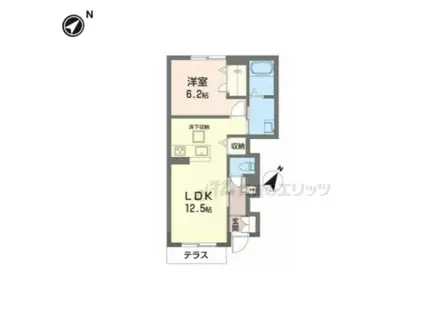 シャーメゾン SHU(1LDK/1階)の間取り写真