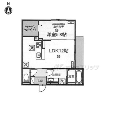 プラザ エミネンス(1LDK/2階)の間取り写真