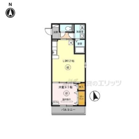 ナイスコート(1LDK/2階)の間取り写真