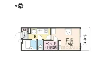 レオパレスメルナカヤ(1K/3階)の間取り写真