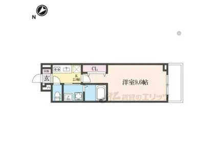 シンフォニー(1K/3階)の間取り写真