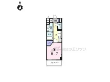 オリエントレジデンス門真殿島町(1K/2階)の間取り写真