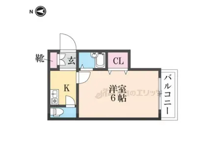 ドリームハイツ長尾(1K/1階)の間取り写真