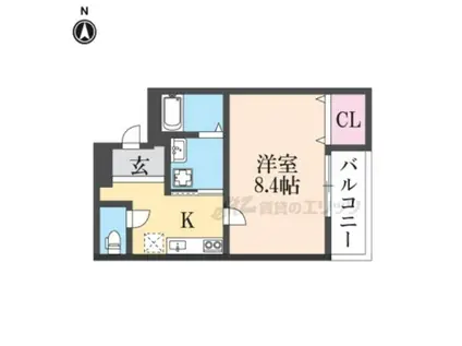 フジパレス長洲公園番館(1K/1階)の間取り写真