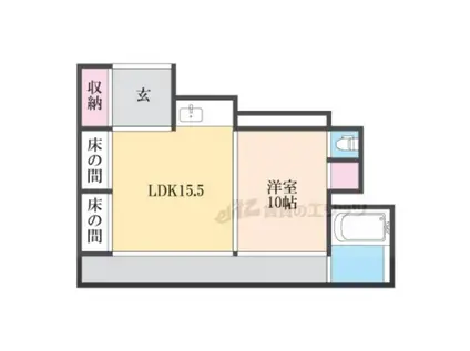 近鉄吉野線 越部駅 徒歩9分 1階建 築62年(1LDK)の間取り写真