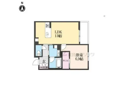 グラン フェリシア(1LDK/1階)の間取り写真