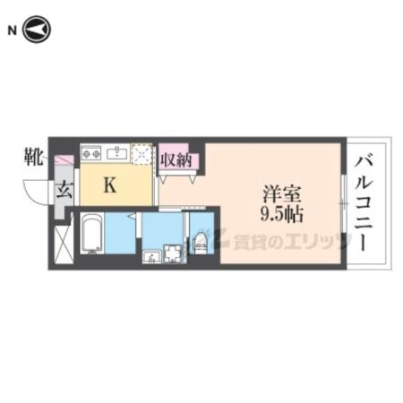 LIEN CHATEAU(1K/2階)の間取り写真