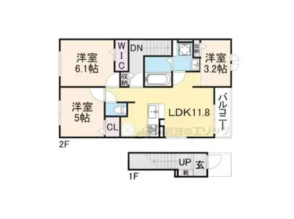 サンリットM(3LDK/2階)の間取り写真