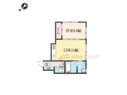 ランマンスクエア(1LDK/2階)の間取り写真