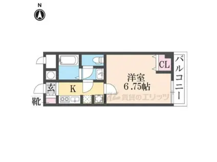 HIRO武庫之荘(1K/1階)の間取り写真