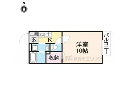 イーストフラワー 弐番館(1K/2階)の間取り写真