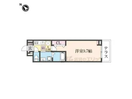 ジュネス エアリー(1K/1階)の間取り写真