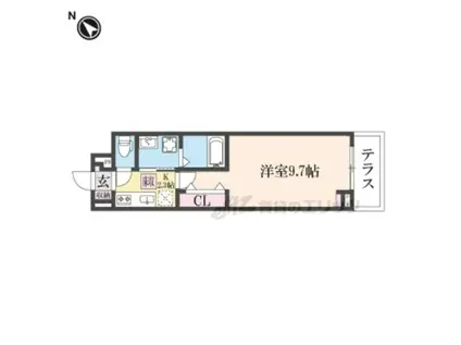 ジュネス エアリー(1K/1階)の間取り写真