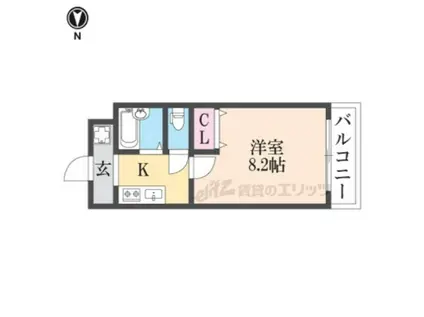 ビューティーセゾンK(1K/5階)の間取り写真