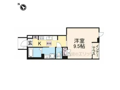 VALENTE SAZANAMI(1K/1階)の間取り写真