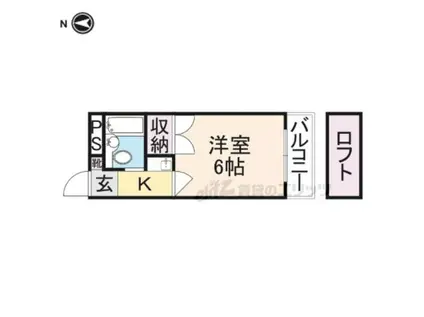 サクラコートナカタ(1K/2階)の間取り写真