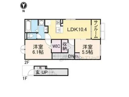 サニーピアッツア (2LDK/2階)の間取り写真