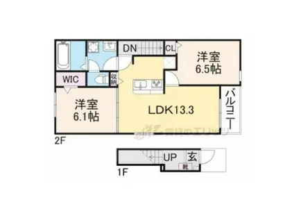 グラン・サフィール(2LDK/2階)の間取り写真